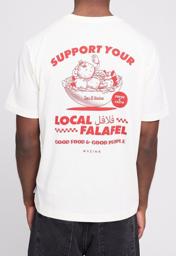 Back Print Theme T-Shirt - off white/falafel