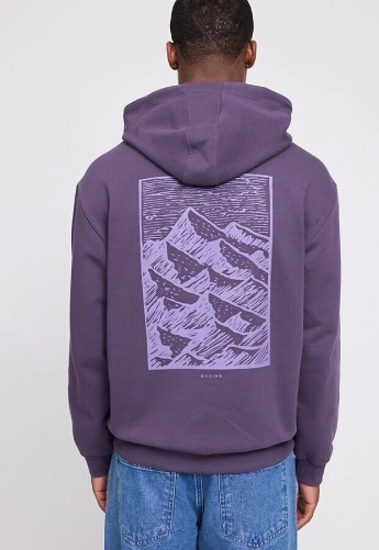 Back Print Hoodie - sweet grape/mountains