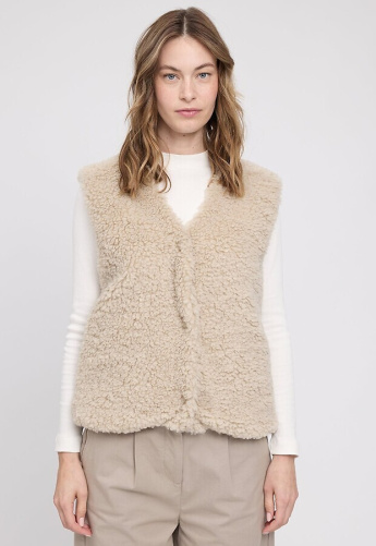 Faux-Fur Vest - natural