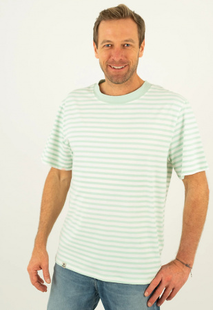 T-Shirt "Jesper" - green striped