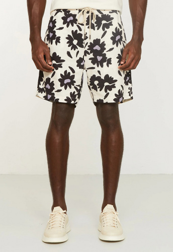 Shorts "Curry Bloom" (Leinen) - weiß