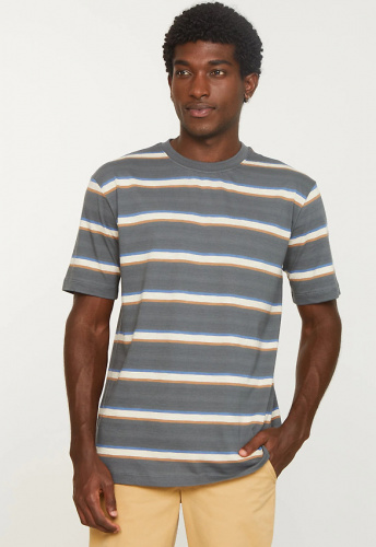 T-Shirt "Epazote Stripes" - dunkelgrau