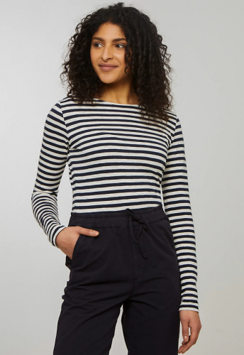 Longsleeve "Iris Stripes" - dark navy