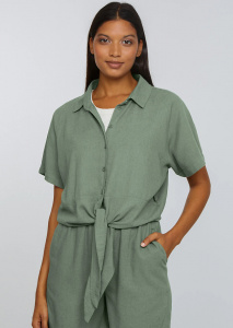 Blouse "Ocra" (linen) - khaki