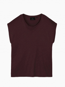 T-Shirt "Mithila" - dark plum