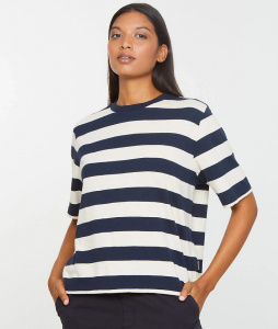 T-Shirt "Azolla Stripes" - dark navy