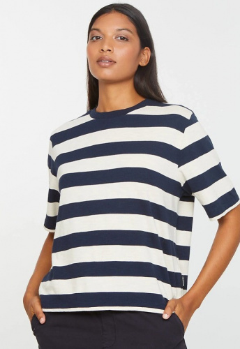 T-Shirt "Azolla Stripes" - dark navy