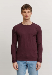 Longsleeve "Maca" - deep plum
