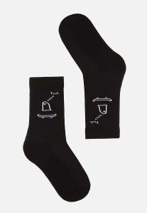 Socken "Bergenia Geisterfahrer" - schwarz