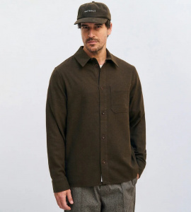 Rotholz "Flannel Casual Shirt" - twill brown