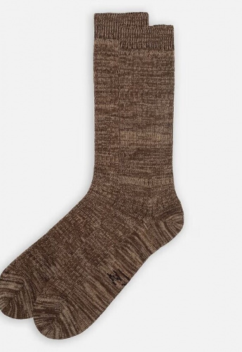 Nudie Socken "Rasmusson Rib" - brown melange