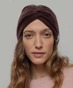 Cashmere Headband "Nadia" - brown caffe