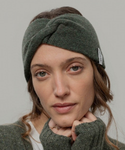 Cashmere Headband "Nadia" - green foresta