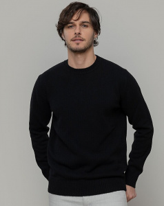 Cashmere Knit Sweater "Romeo" - black ardesia