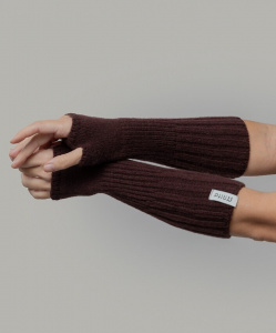Cashmere Gauntlets "Tamara" - brown caffe