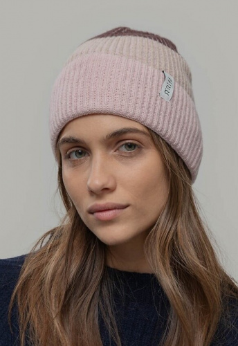 Kaschmir-Mütze "Vanda" - pink peonia