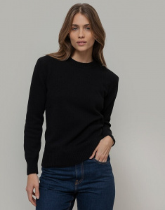 Cashmere Knit Sweater "Edda" - black ardesia