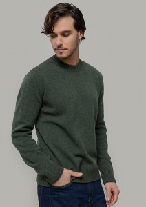 Wool Knit Sweater "Ferruccio" - green foresta