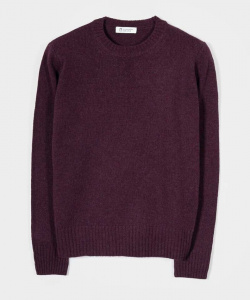 Wool Knit Saweater "Laura" - purple prugna