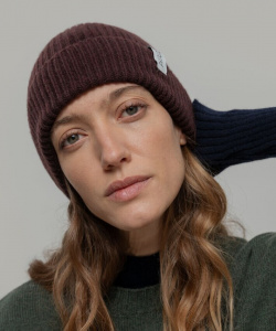 Cashmere Beanie "Marcello" - brown caffe