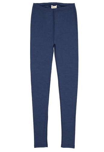 Herren-Unterhose, lang, Wolle/Seide - marine