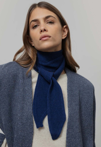 Cashmere Scarf "Dina" - blue inchiostro