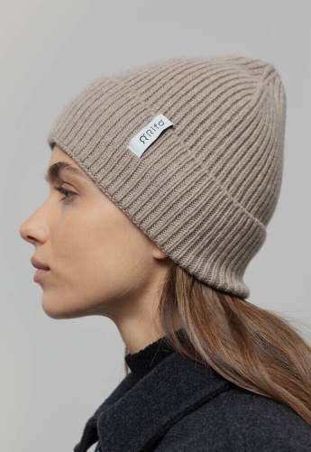 Cashmere Beanie "Marcello" - beige sabbia