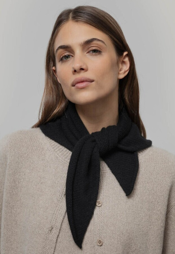 Cashmere Bandana "Masha" - black ardesia