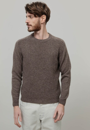 Alpaca Knit Sweater "Silvano" - beige argilla