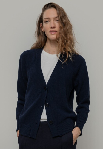 Cashmere Cardigan "Tosca" - blue mora