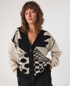 Strick-Cardigan "Batirtze" - schwarz