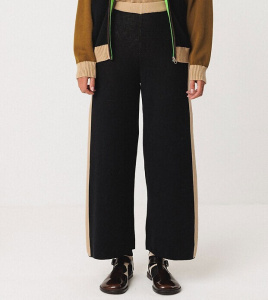 Feinstrick-Hose "Gai" - schwarz