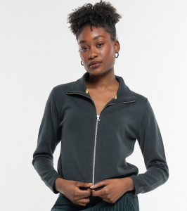 Cot-Wool Kurzjacke (Wolle) - blackgreen