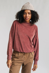 Samt-Sweatshirt "Binz" - rose brown