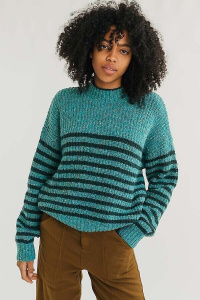 Woll-Strickpullover "Killough" - blue stripes