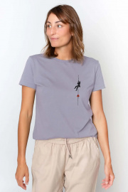 Zerum Damen T-Shirt "Heart Climber" - lavendel