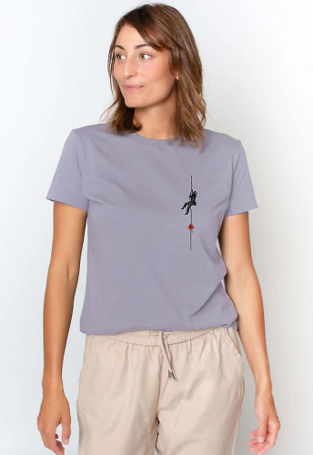 Zerum Damen T-Shirt "Heart Climber" - lavendel