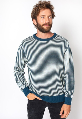 Strickpullover "Milo" - blue/ekru