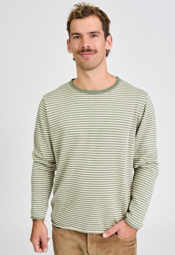 Strickpullover "Raul" - olive/sand