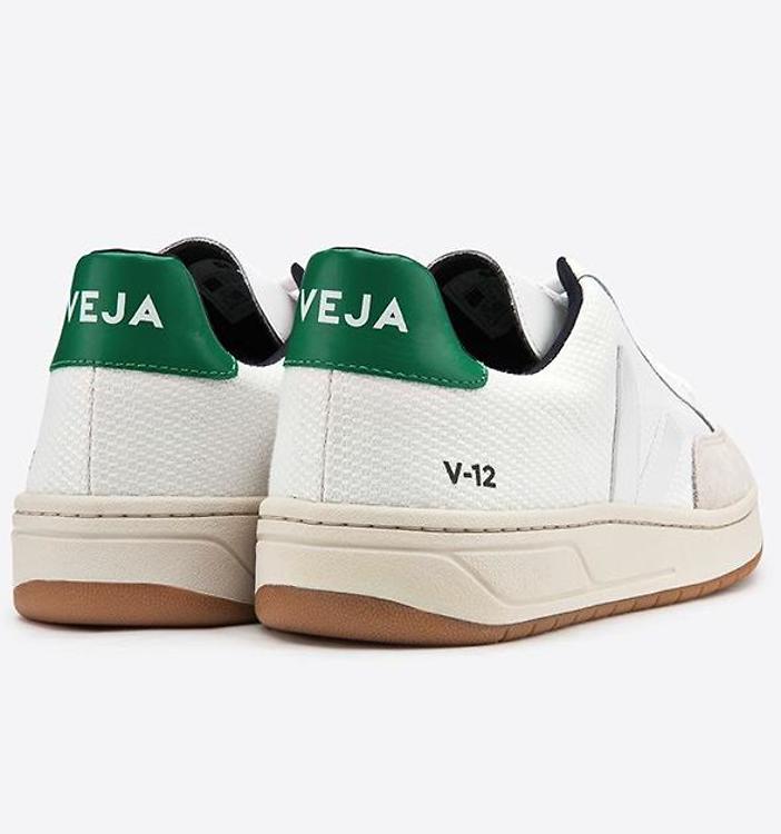 veja Veja V 12 B Mesh white emeraude fairtragen
