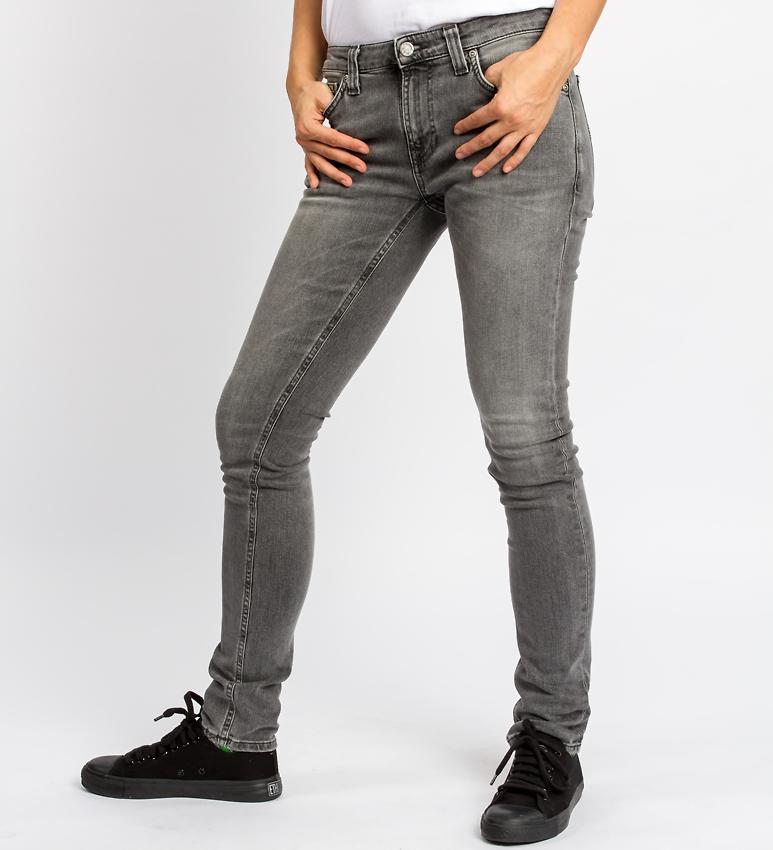 nudie skinny lin grey