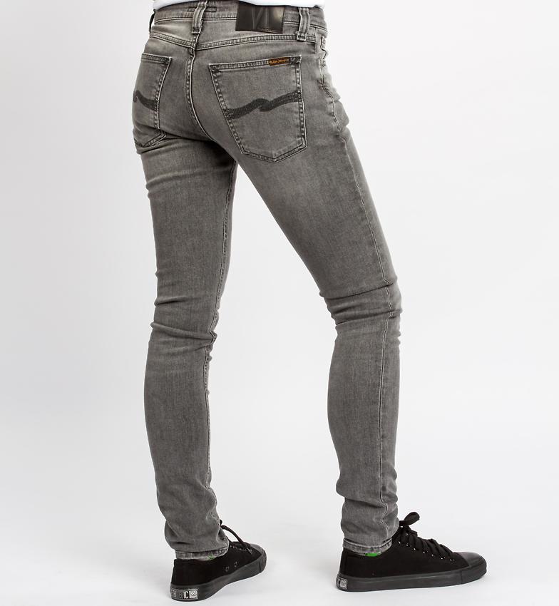 nudie skinny lin grey