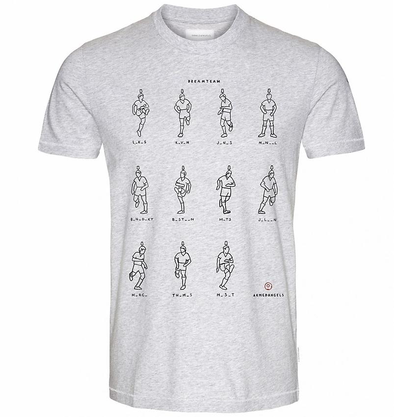 Armedangels T Shirt Jamie The Team Grau Melange Fairtragen