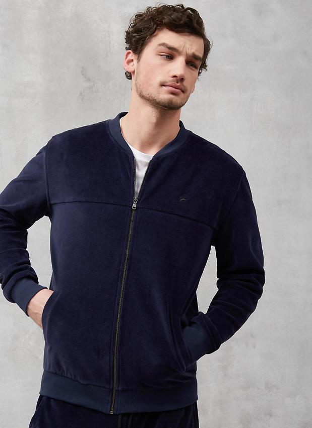 Recolution · Männer College Jacke Nicki navy · fairtragen Recolution · Männer College Jacke Nicki navy · fairtragen