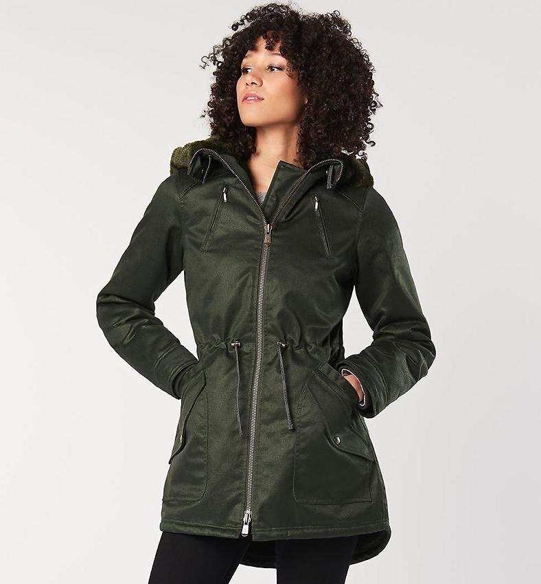 Hoodlamb · Parka Ladies Hoodlamb - deep army green · fairtragen