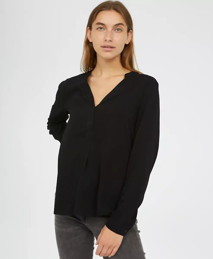 Armedangels Bluse Ceylaan Schwarz Fairtragen